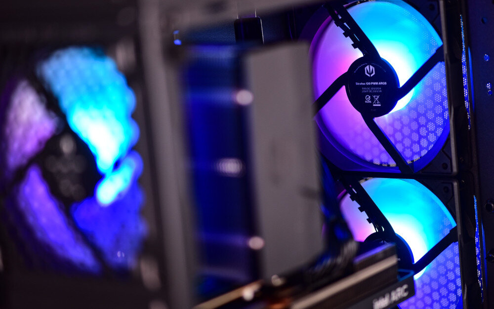 Komputer ACTINA ENDORFY i5-12400F 16GB RAM 1TB SSD Arc A750 Windows 11 Home chłodzenie wentylacja temperatura