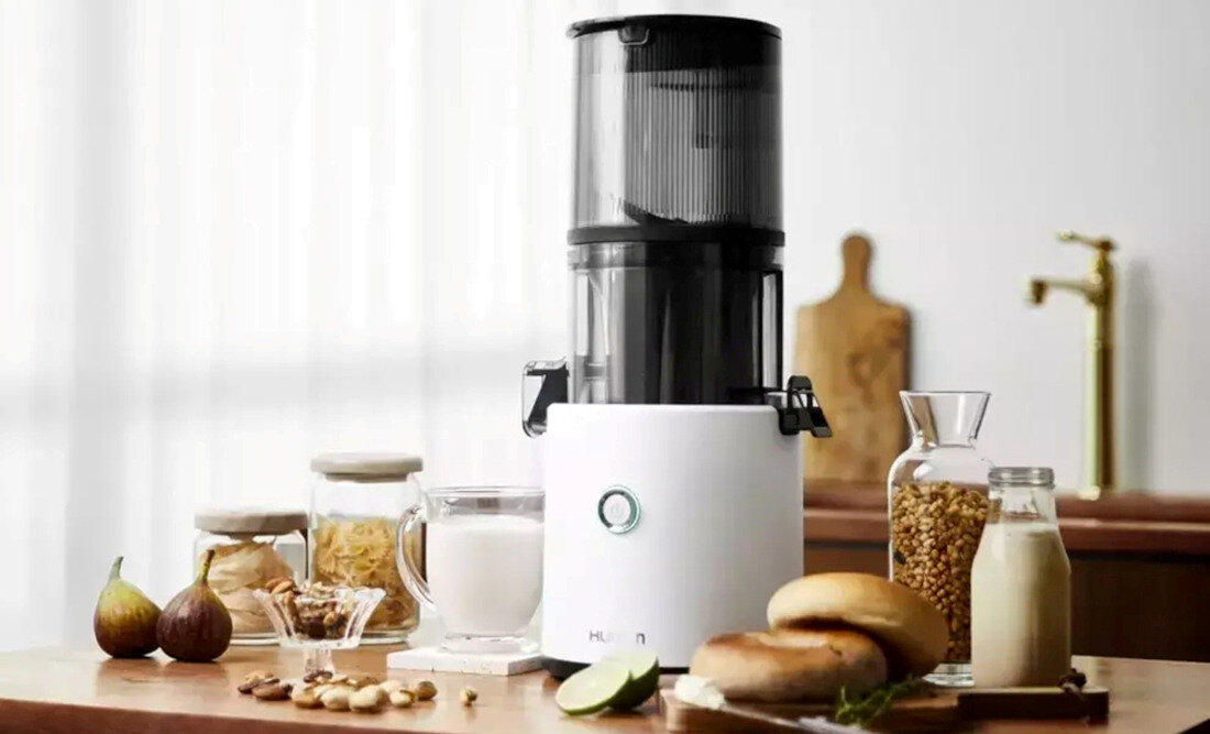 Wyciskarka wolnoobrotowa HUROM H-300E-WBEC03 Bialy Mat polaczenie elegancja minimalizk wielofunkcjonalna