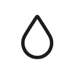 Kropla wody w formie symbolu Symbol przedstawiający kroplę wody