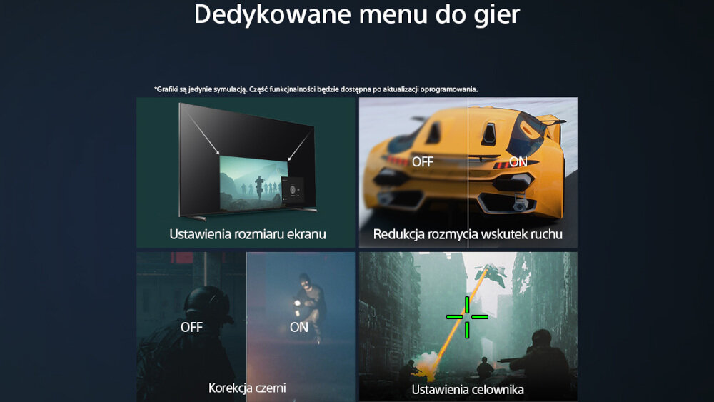 Telewizor SONY X95L - menu