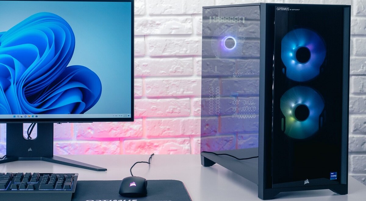 Komputer OPTIMUS E-sport Extreme wydajność procesora Potężna karta graficzna pamięć RAM szybki dysk SSD Solidna konstrukcja nowoczesny design windows