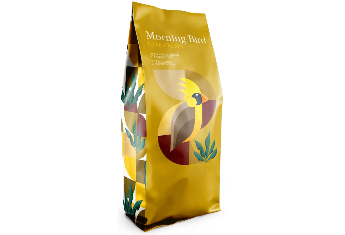 Kawa ziarnista MORNING BIRD Cafe Crema Arabica 1 kg (Rzemieślnicza)