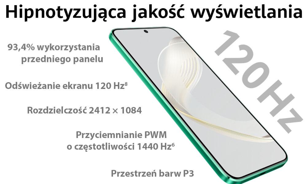 Smartfon HUAWEI Nova 11 ekran bateria czujniki zdrowie sport pasek ładowanie pojemność rozdzielczość łączność sterowanie krew puls rozmowy smartfon aplikacja