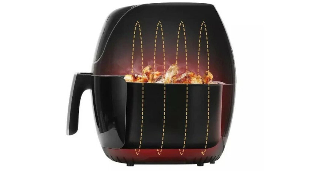 Frytkownica beztłuszczowa KLAUSBERG KB-7600 Air Fryer Czarny 7 programów pieczenia technologia cyrkulacji gorącego powietrza