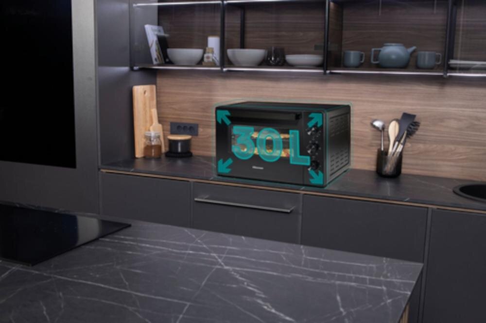 HISENSE HOM30M piekarnik niewielka konstrukcja dom biuro domek letniskowy camping oszczędność miejsce energia posiłek rodzina