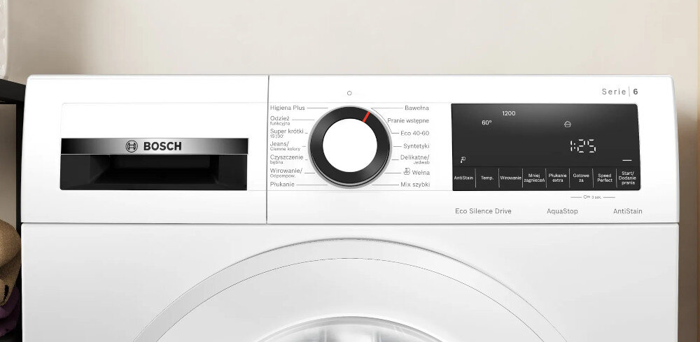PRALKA BOSCH WGG14209PL panel sterowania dotykowe TouchControl funkcje programy opcje obsługa łatwość