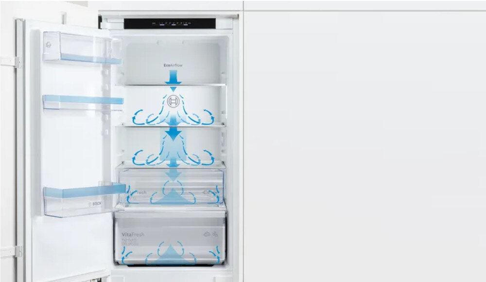 LODÓWKA BOSCH KIL22NSE0 system Eco Airflow smak trwałość świeżość powietrze rozkłąd