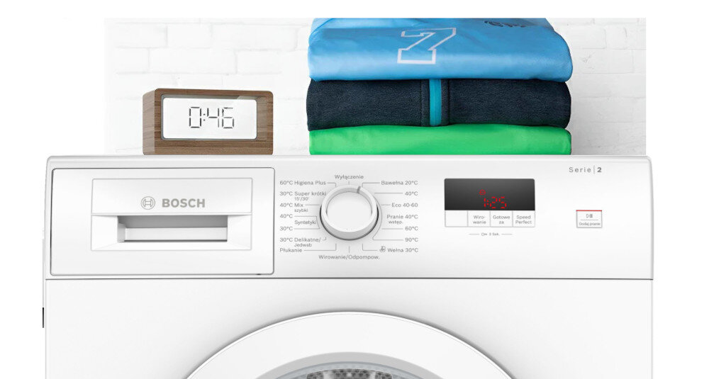 Pralka BOSCH WAJ20070PL szybko dokładnie skrócenie czasu wysoka jakość prania skuteczność