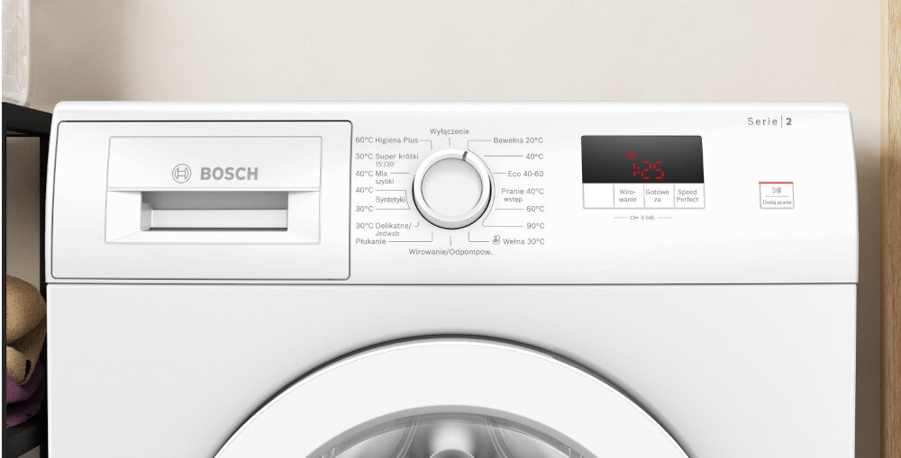 PRALKA BOSCH WAJ20070PL panel sterowania dotykowe TouchControl funkcje programy opcje obsługa łatwość