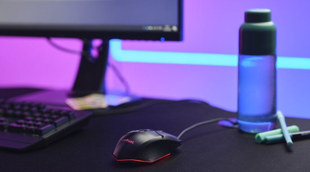 Mysz TRUST GXT109 Felox prędkość oprogramowanie oświetlenie LED ruchy swoboda przyciski kolor