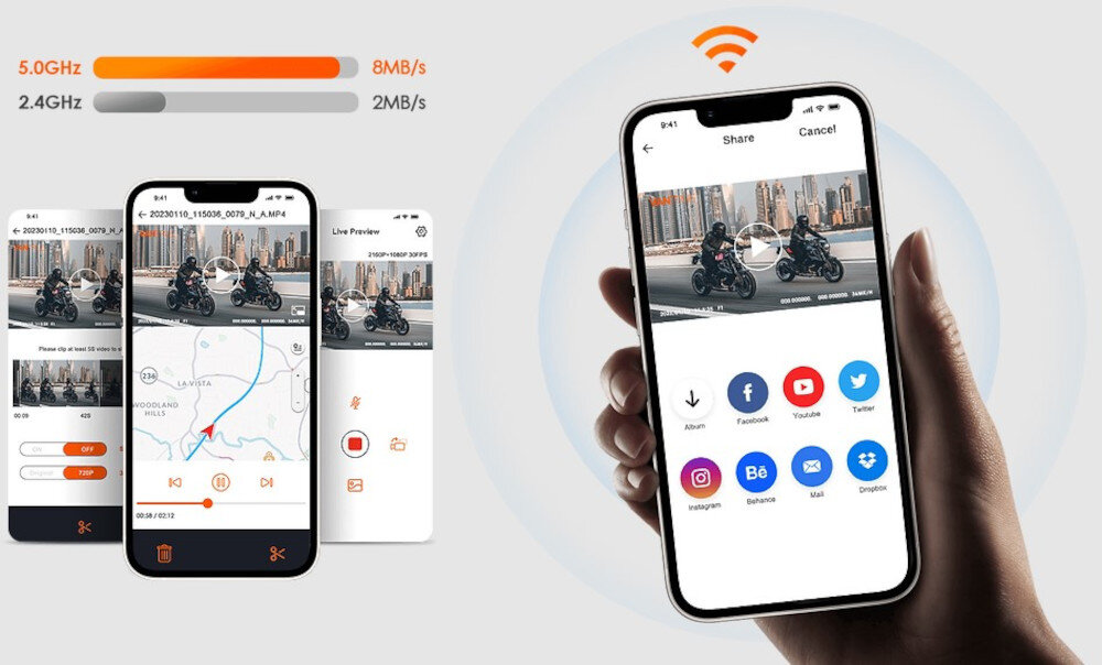 Wideorejestrator VANTRUE F1 Falcon 1  - wi-fi
