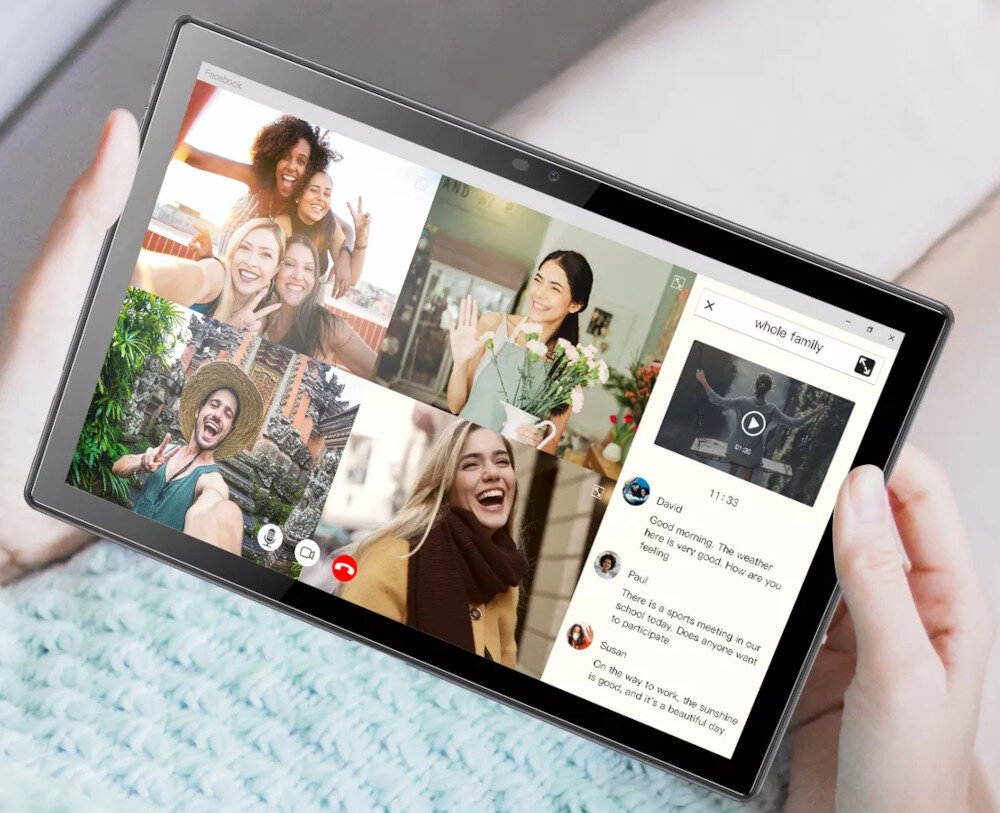 Tablet BLACKVIEW Tab rozdzielczość rdzenie przekątna czujniki aparat głośnik czas pracy procesor transmisja danych waga wifi pamięć złącza zestaw