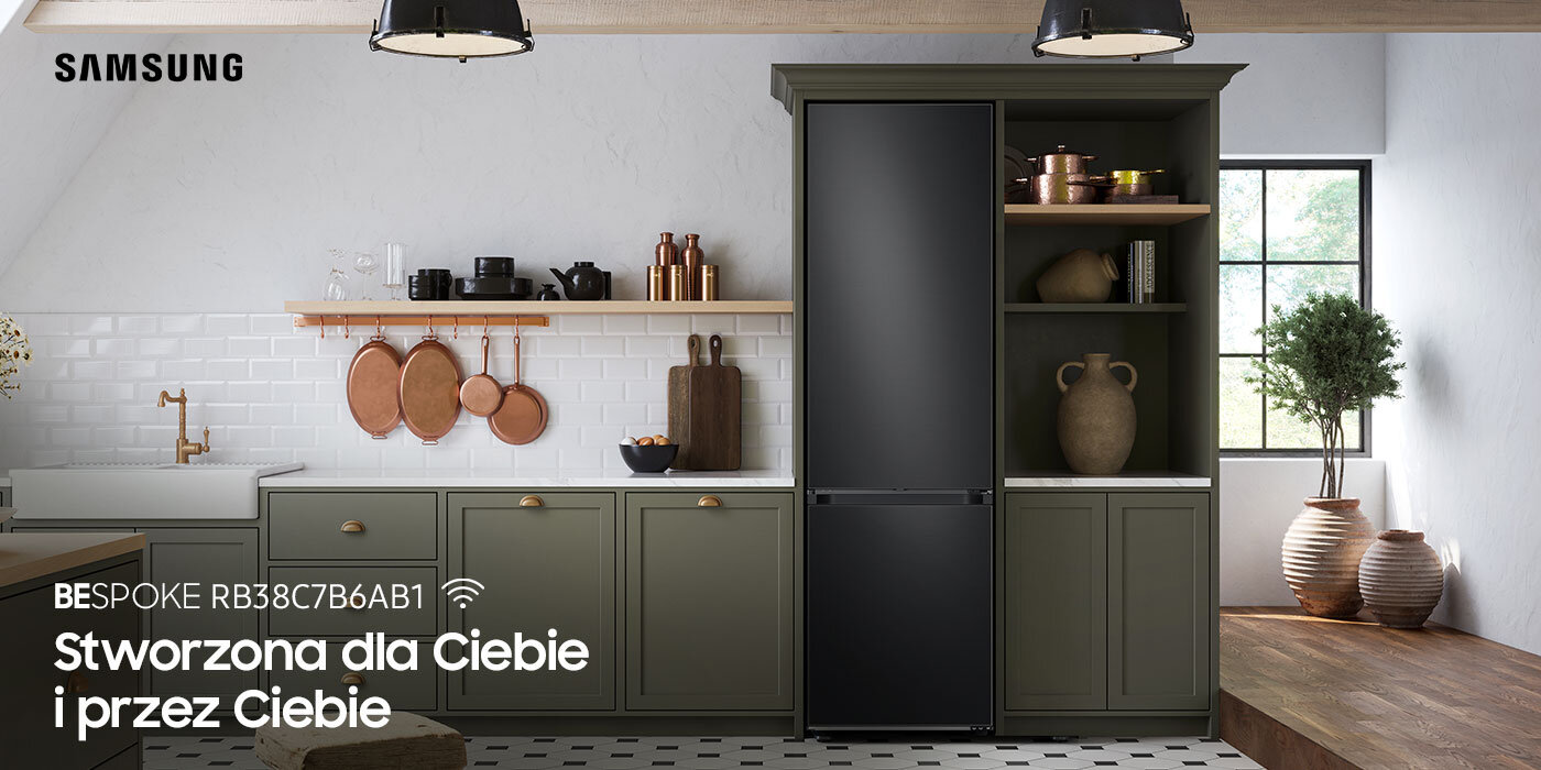 Energooszczędna lodówka Samsung Bespoke RB38C7B6AB1 z oferty Media Expert Energooszczędna lodówka Samsung Bespoke RB38C7B6AB1 z oferty Media Expert