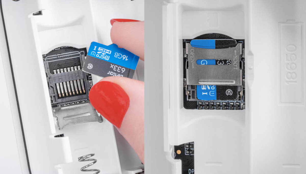 Kamera monitorująca SETTI+ SC850 gniazdo karty nagrania