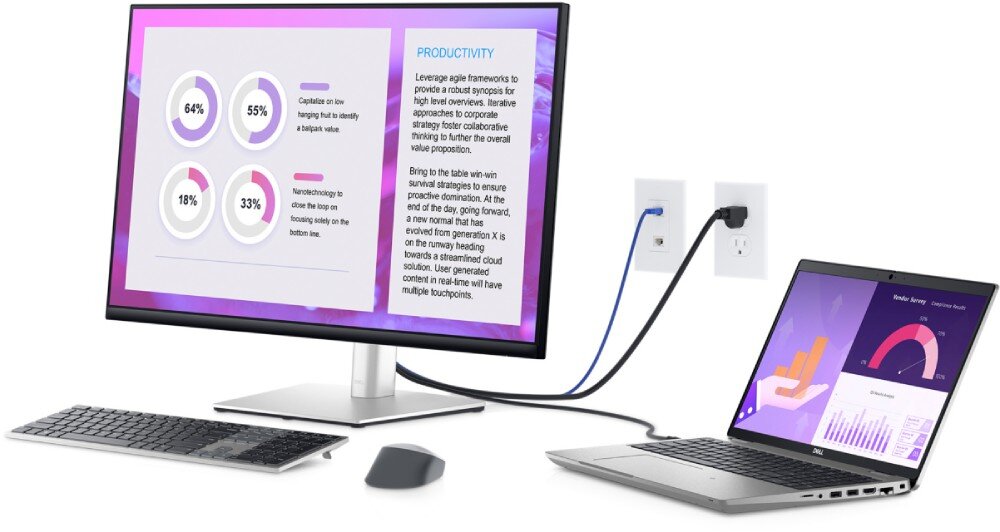 Monitor DELL P3223QE 31.5 3840x2160px IPS zasilanie moc internet