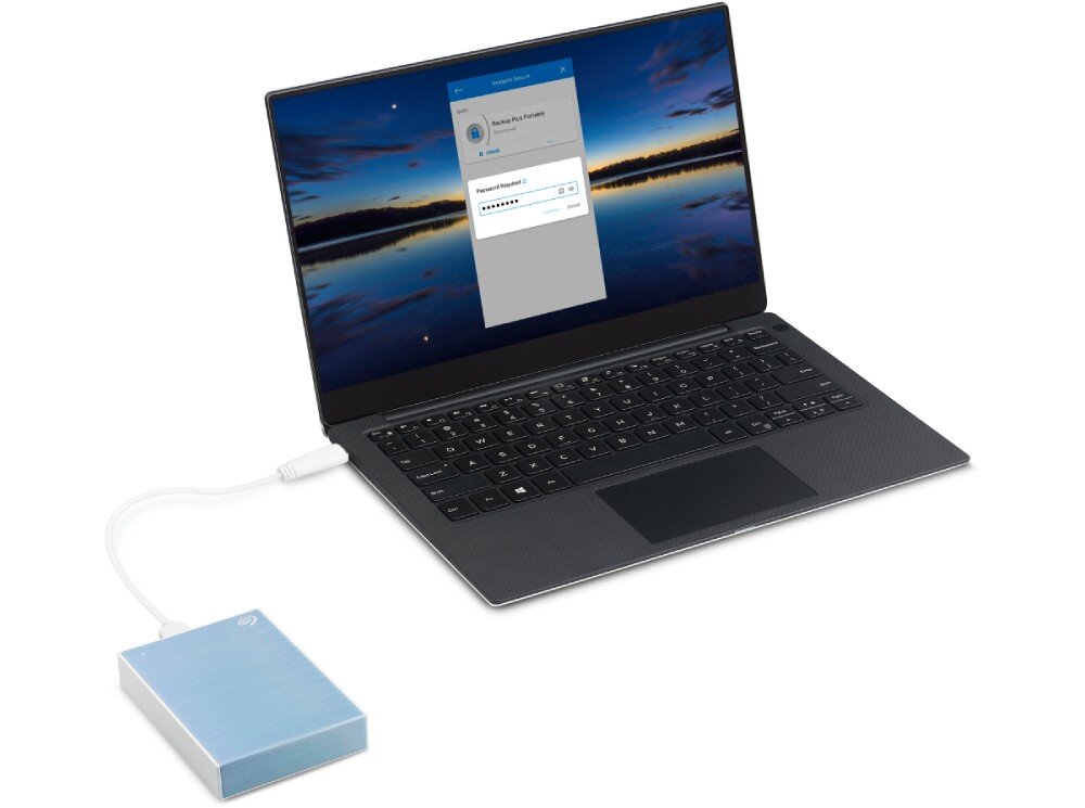 Dysk SEAGATE One Touch 2TB HDD Niebieski zabezpieczenia szyfrowanie odzyskiwanie danych