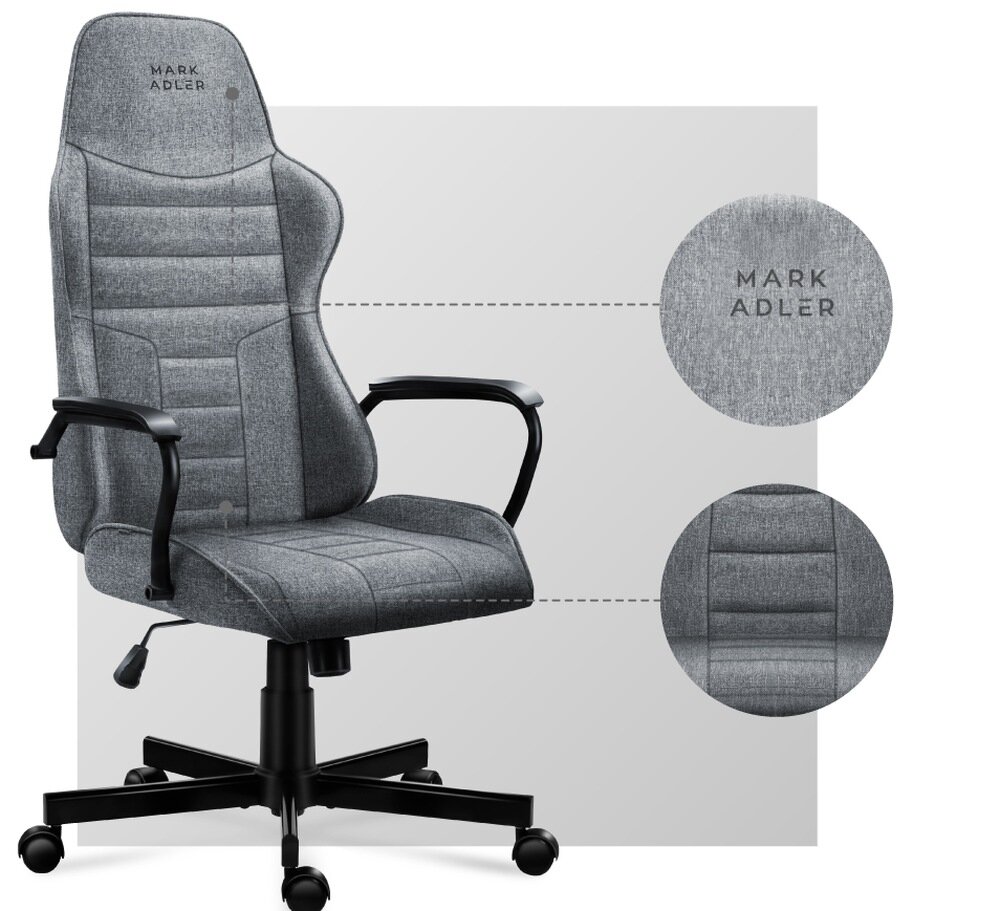 Fotel MARKADLER Boss 4.2 fotel miejsce pracy ergonomia podłokietniki zagłówek materiał wykonanie podstawa kółka 