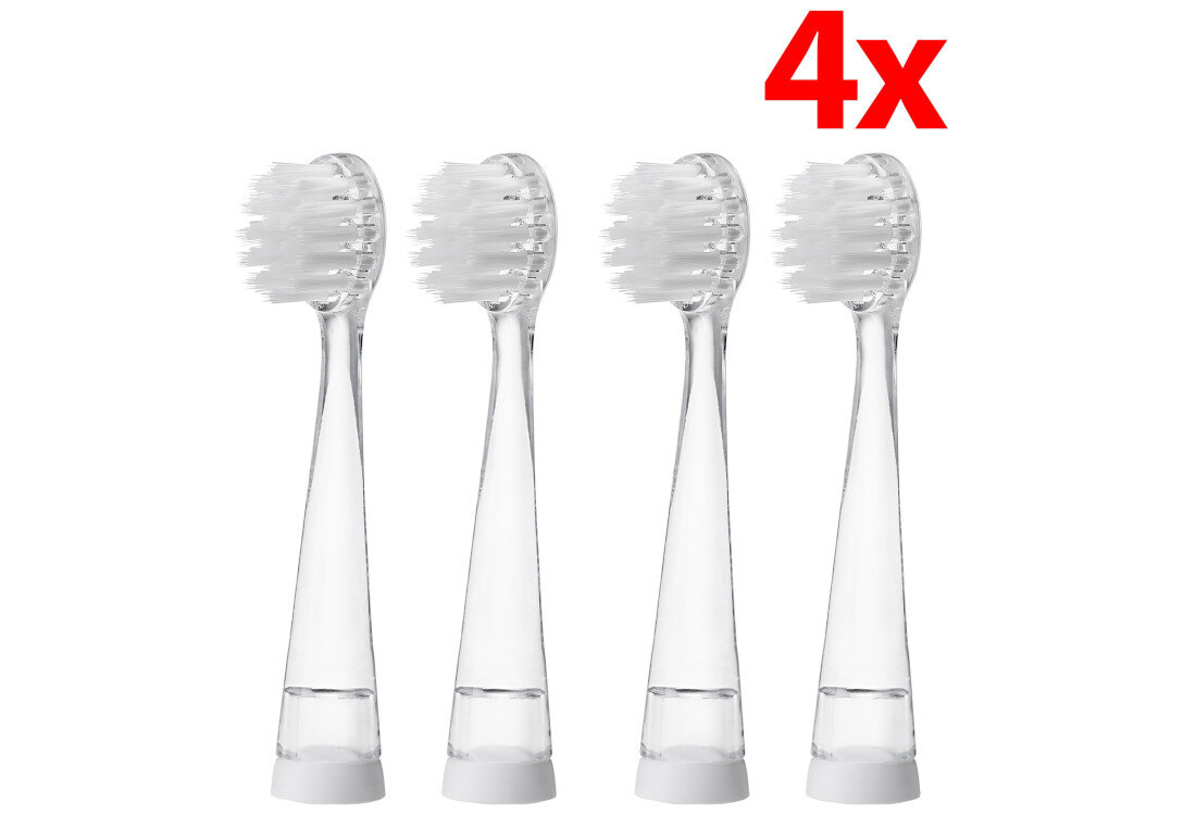 Oryginalna końcówka szczoteczki BRUSH-BABY WildOnes 0 - 10 lat (4 szt.) (Idealna dla dzieci) Praktyczność na co dzień łatwo się montuje i demontuje oszczędność czasu higiena wsparcie rutyna