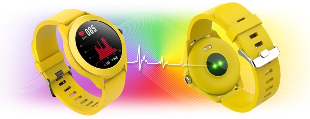 Smartwatch FOREVER Colorum CW-300 ekran bateria czujniki zdrowie sport pasek ładowanie pojemność rozdzielczość łączność sterowanie krew puls rozmowy smartfon aplikacja