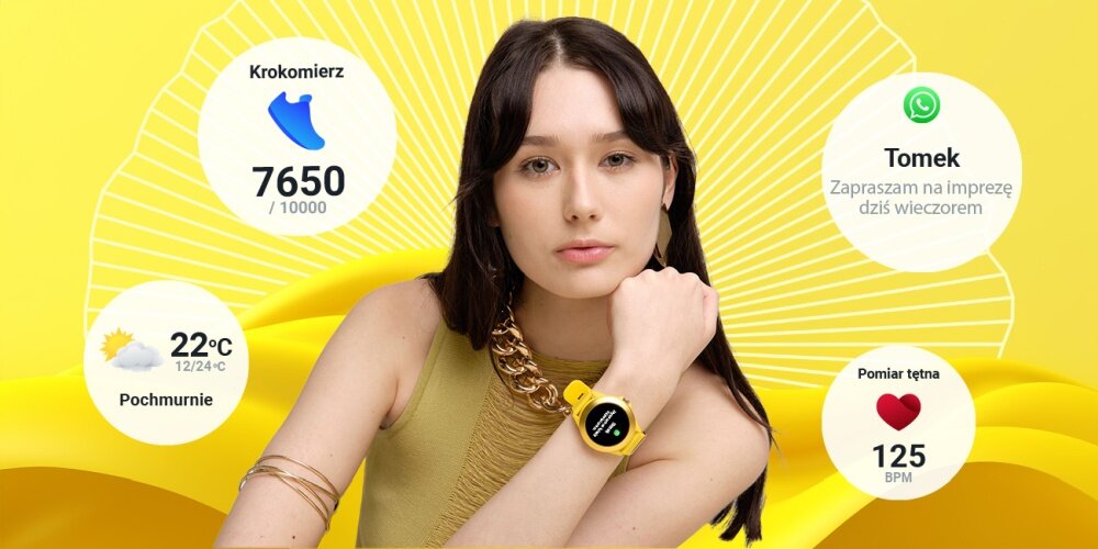 Smartwatch FOREVER Colorum CW-300 ekran bateria czujniki zdrowie sport pasek ładowanie pojemność rozdzielczość łączność sterowanie krew puls rozmowy smartfon aplikacja