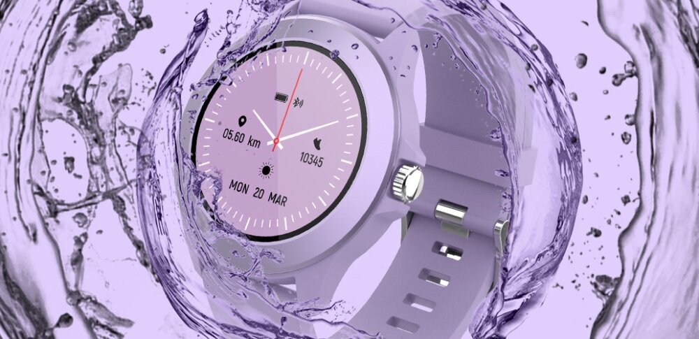 Smartwatch FOREVER Colorum CW-300 ekran bateria czujniki zdrowie sport pasek ładowanie pojemność rozdzielczość łączność sterowanie krew puls rozmowy smartfon aplikacja