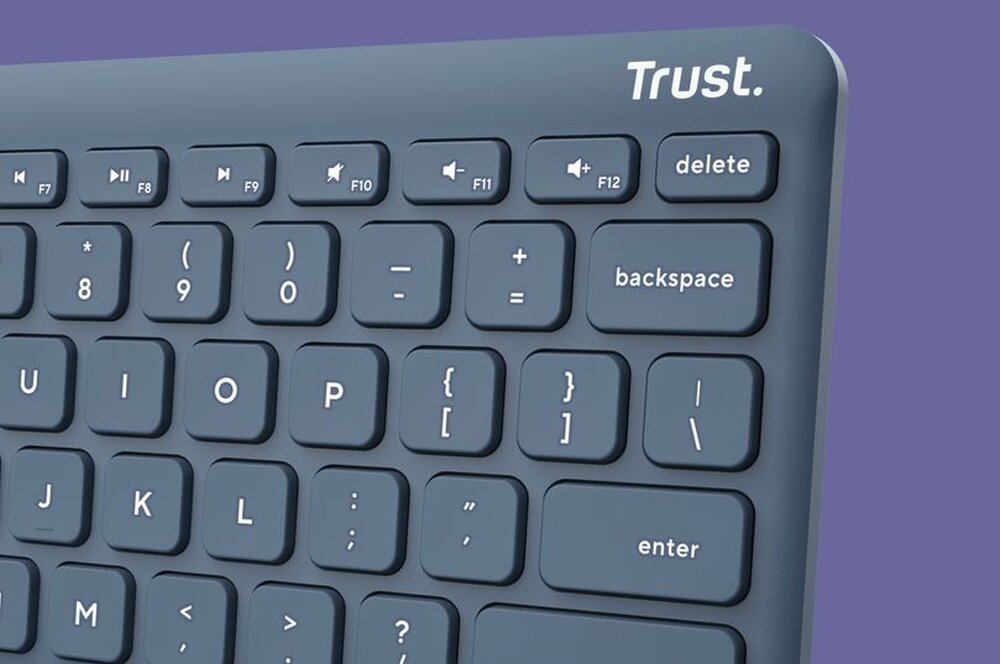 Zestaw bezprzewodowy TRUST (BT+WIRRLES) Lyra potrójne połączenie klucz ekologiczna praca wydłużony czas pracy uniwersalna niski profil łatwa obsługa klawisze piękny chwyt
