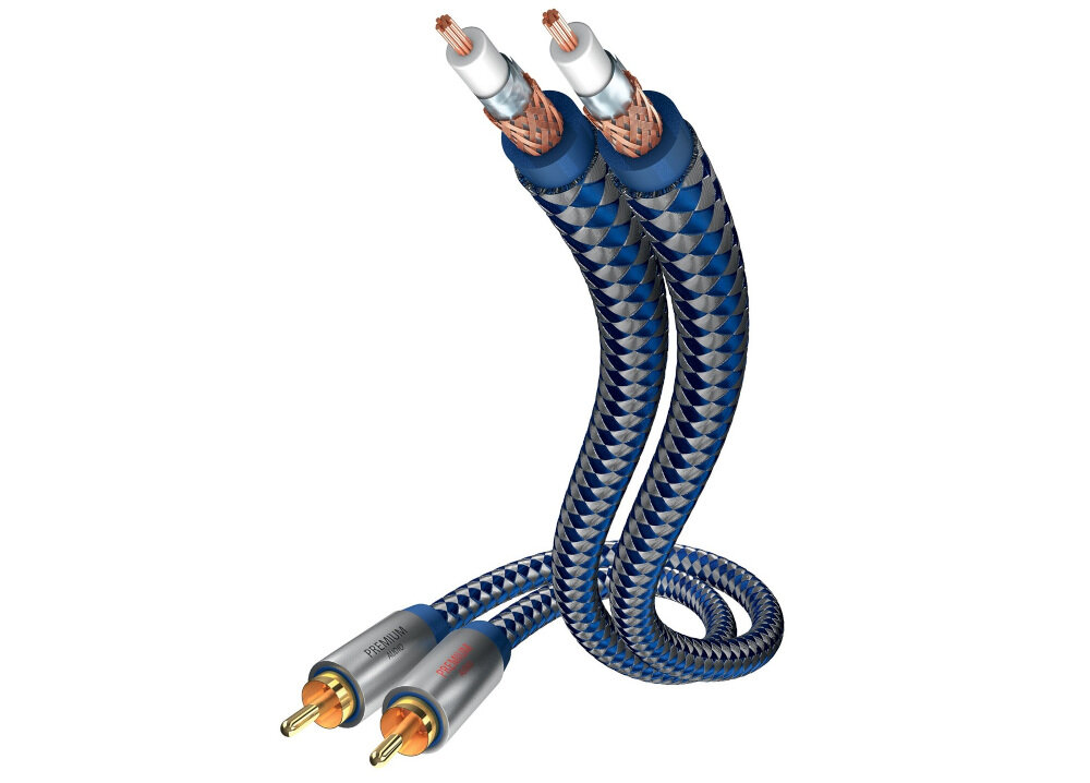 Kabel 2xRCA - 2xRCA IN-AKUSTIK 1.5 m - Trwałość i precyzja wykonania, 24-karatowe złoto