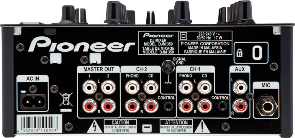 Zestaw PIONEER DJM-350 + CDJ-350 + Słuchawki HDJ-500-K - Łatwa konfiguracja i obsługa, złącza miksera