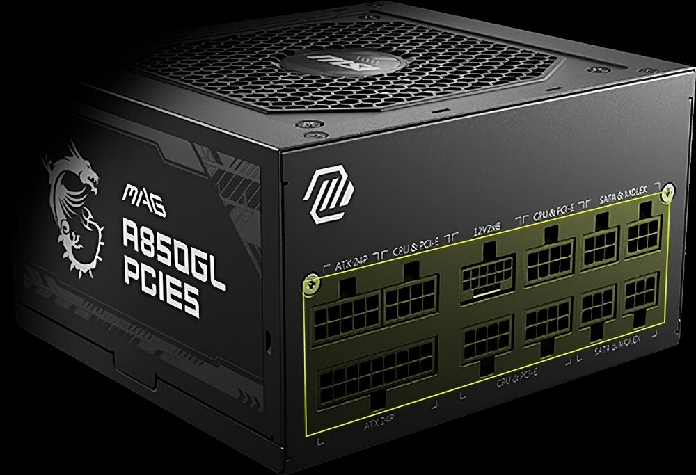 Zasilacz MSI MAG A850GL 850W 80 Plus Gold kable modularność