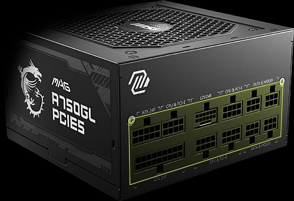 Zasilacz MSI MAG A750GL 750W 80 Plus Gold kable modularność