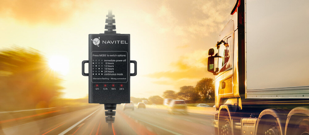 Adapter zasilania NAVITEL Smart Box Max - Do użytku wewnątrz pojazdu, tryb parkingowy