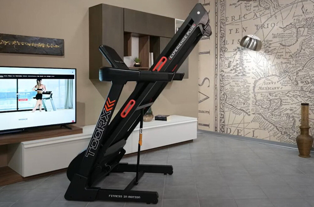 Bieżnia elektryczna TOORX Experience Plus AC solidna konstrukcja stabilnosc wytrzymalosc system amortyzacji