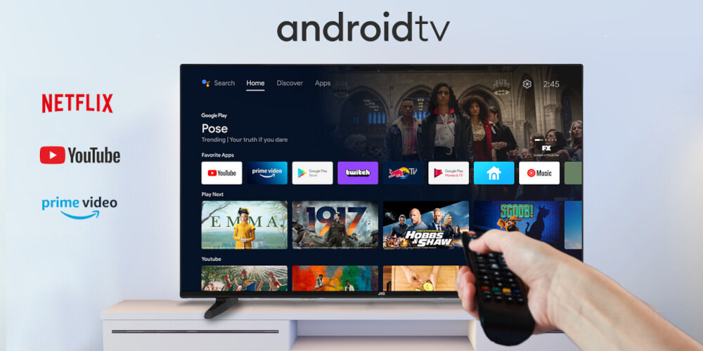 Telewizor JVC LT-43VA3300 43 LED 4K Android TV Dolby Vision Dolby Atmos HDMI 2.1  - tryb gry