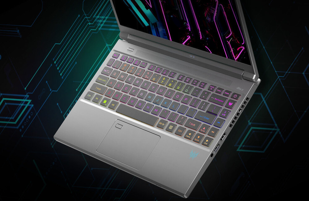 Laptop ACER Predator Triton PT14-51-73TM podświetlenie klawiatura klawisz skróty