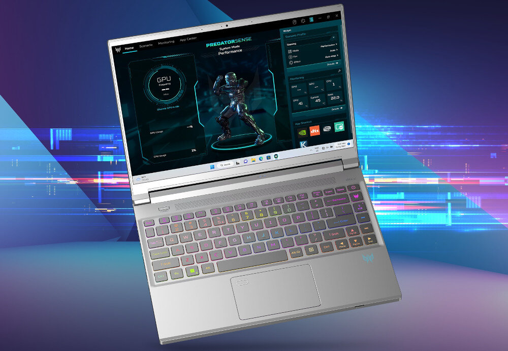 Laptop ACER Predator Triton PT14-51-73TM aplikacja tryby ustawienia