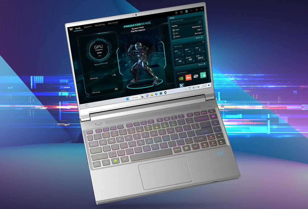 Laptop ACER Predator Triton PT14-51-77TD aplikacja funkcje tryby ustawienia