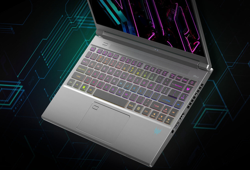 Laptop ACER Predator Triton PT14-51-77TD podświetlenie klawiatura klawisz