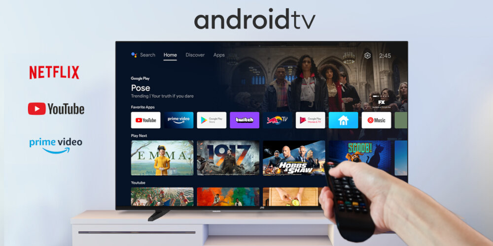 Telewizor JVC LT-50VA3300 50 LED 4K Android TV Dolby Vision Dolby Atmos HDMI 2.1  - tryb gry