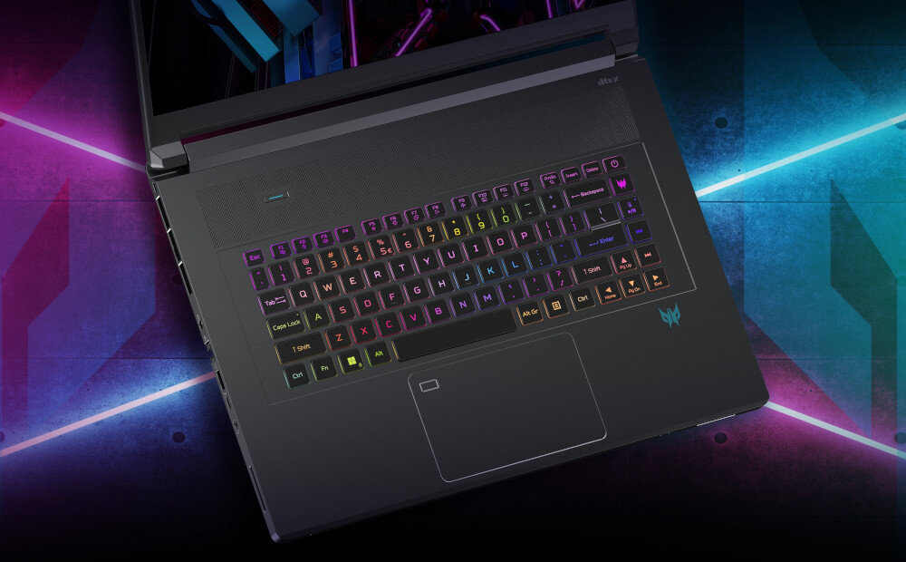 Laptop ACER Predator Triton 17X PTX17-71-94R1 klawiatura podświetlenie RGB kolory klawisze skróty