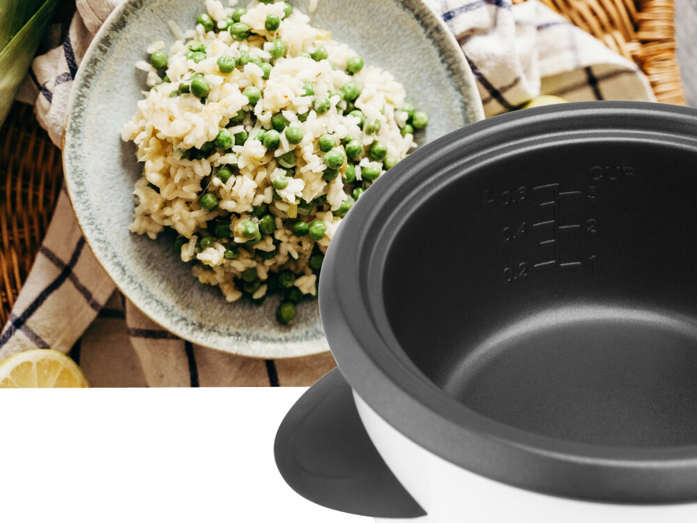 Ryżowar HYUNDAI RC060 energooszczędny, kompaktowe wymiary, zdrowe i lekkostrawne posiłki, łatwiejsze odmierzanie iserowanie porcji