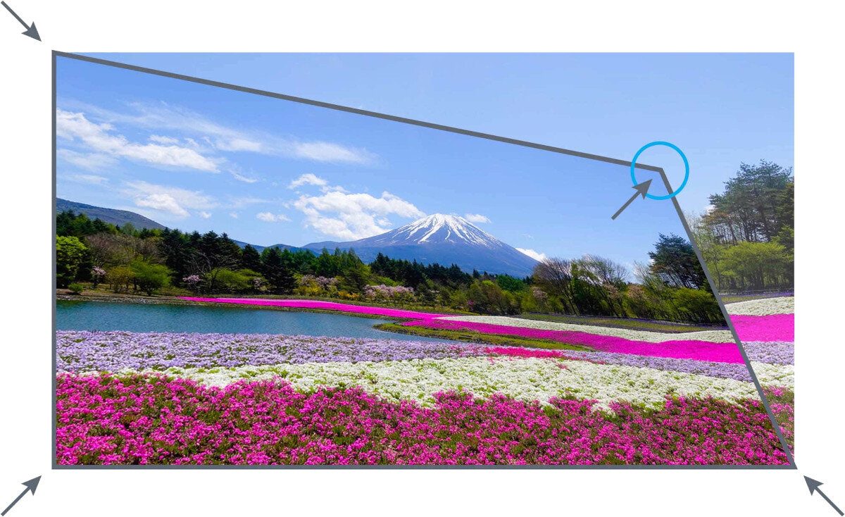 Projektor OPTOMA HZ40HDR korekcja regulacja