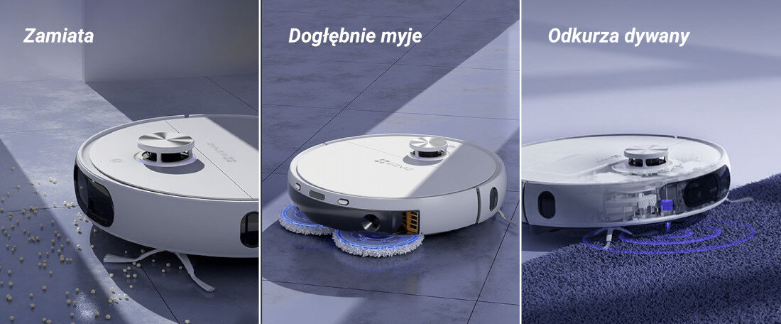 Robot sprzatajacy EZVIZ RS2 cztery tryby sprzatania