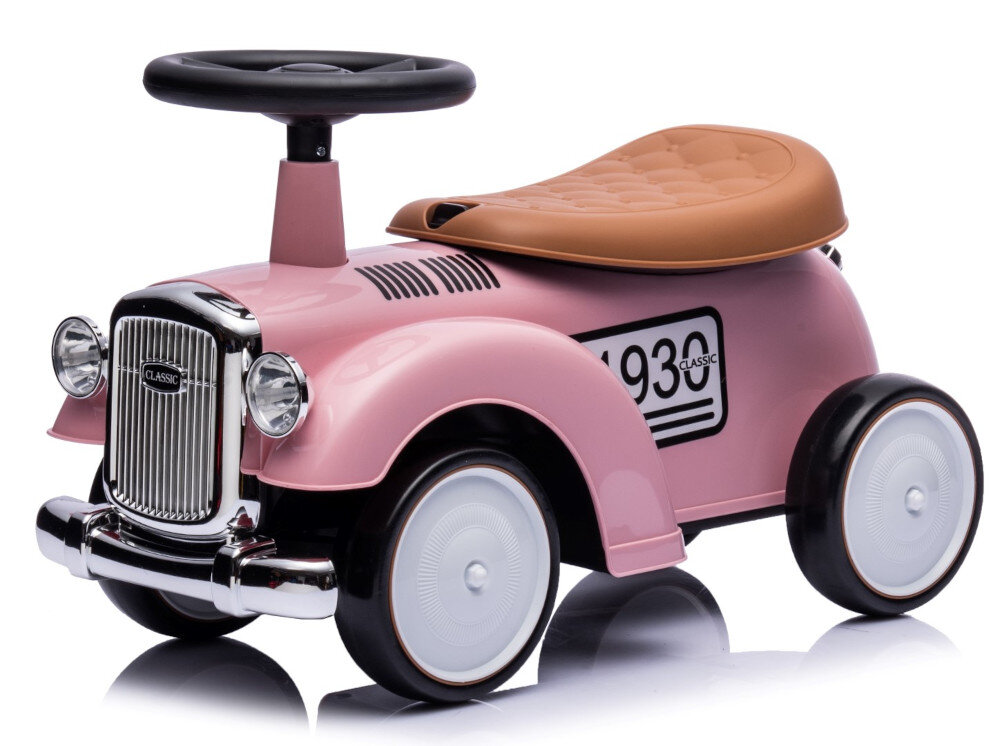 Jeździk SUN BABY Retro Różowy kolor kolorystyka styl przygoda design