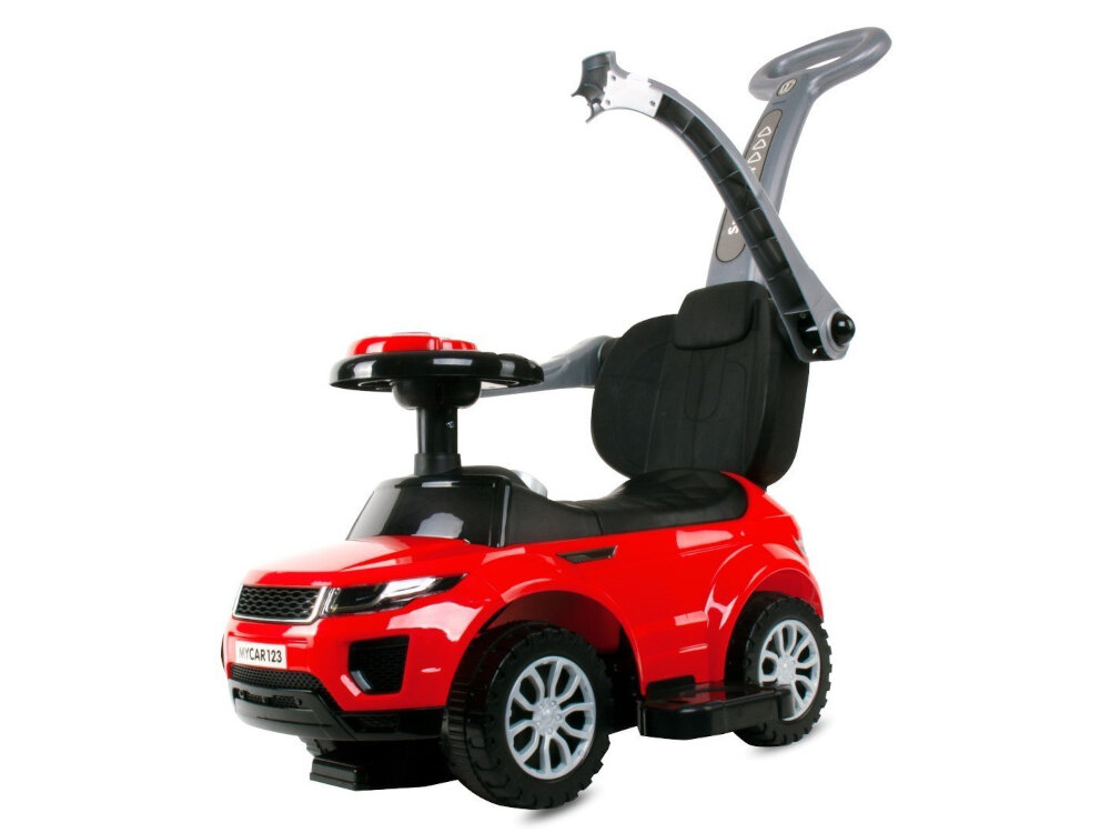Jeździk SUN BABY Sport Car Czerwony schowek pod siedziskiem przechowywanie