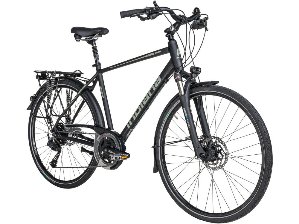 Rower trekkingowy INDIANA X-Road 5.0 M22 28 cali męski Grafitowy ram aluminiowa 22-calowa odporna na korozje rower jest zwinny lekki latwo go podniesc wybor rozmiaru ramy Twoj wzrost mierzony w zrelaksowanej pozycji typ roweru dla osob o wzroscie od 186 do 194 cm