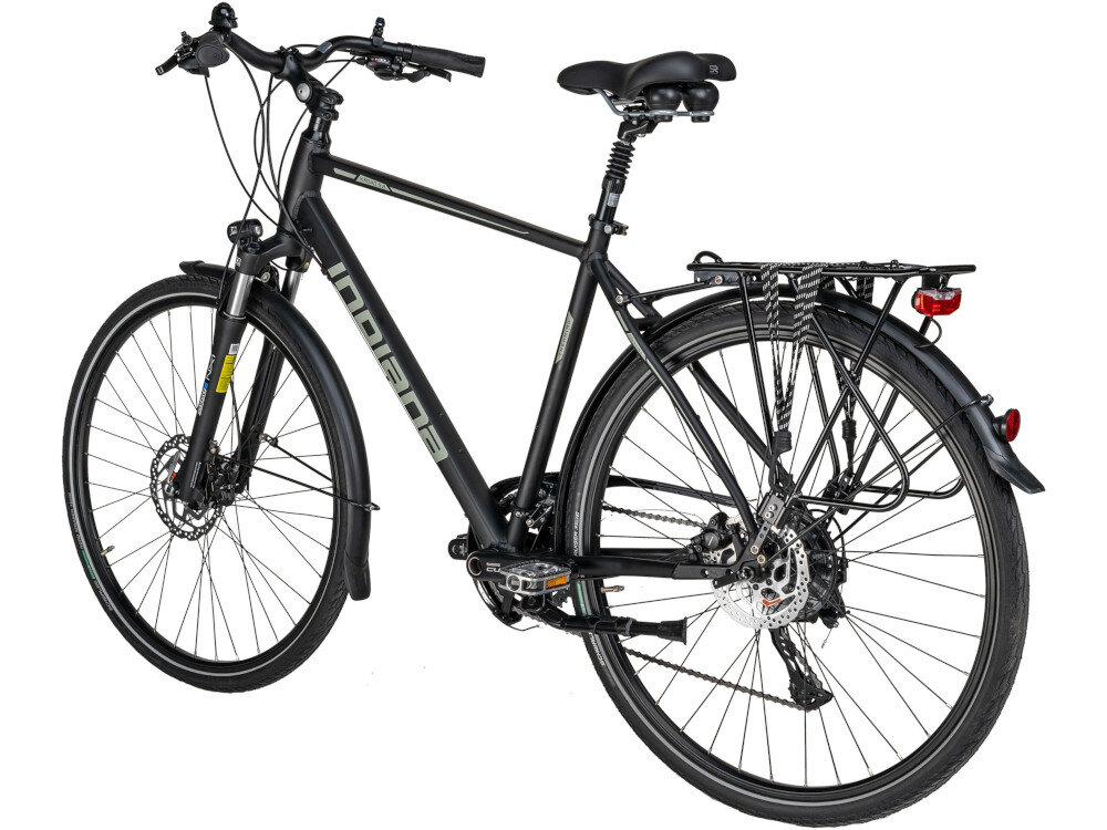 Rower trekkingowy INDIANA X-Road 5.0 M22 28 cali męski Grafitowy kola rozmiar 28 cali latwe pokonywanie przeszkod wiekszy kontaktkola z podlozem szerokie opony marki SCHWALBE dobra przyczepnosc blotniki regularne sprawdzanie cisnienia powietrza wartosc na bocznej czesci opony