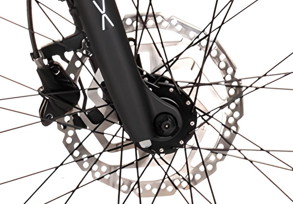 Rower crossowy IINDIANA X-Cross 5.0 M22 męski Czarny podstawa bezpieczenstwa kazdego rowerzysty hamulce tarczowe hydrauliczne duza sila hamowania sprawdzaja sie w kazdych warunkach pogodowych na kazdej trasie plyn hamulcowy precyzyjne okreslenie mocy hamowania