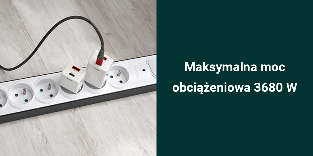 Listwa HAMA 6GN Premium 3 m Obciążenie aż 3680W
