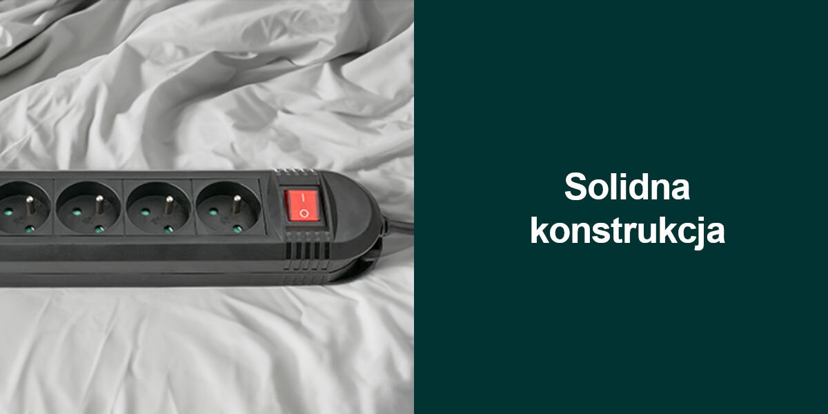 Listwa HAMA Comfort 6GN 1.5 m Czarny
solidna konstrukcja, wysokiej jakości przewód o długości 1,5 metra, wzmocnione styki, dodatkowo wzmocnione łączenia przewodu z listwą i wtyczką,
produkt, zielone tło, biały napis solidna konstrukcja
