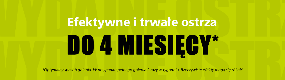 Zalecany czas używania ostrza to 4 miesiące Zalecany czas używania ostrza to 4 miesiące